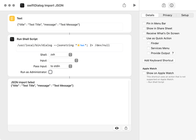 swiftDialog Import JSON