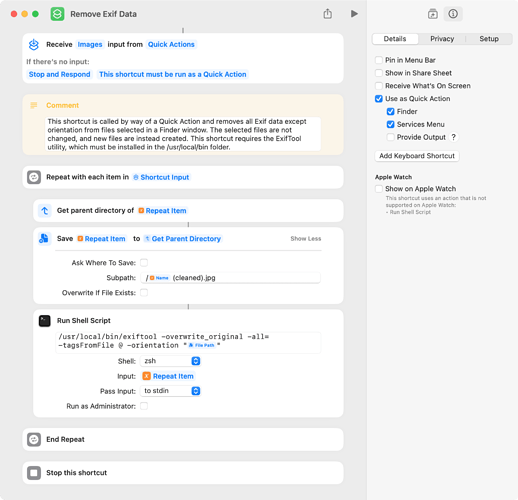 Remove Exif Data